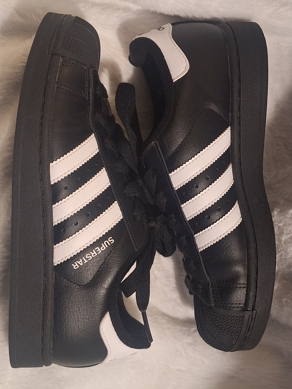 adidas Black & White Superstar Platform Sneakers